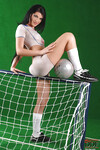 Roxy Panther het sexy voetbal meisje