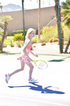 Maria Anjel het schattige tennis meisje