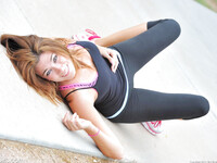 Hannah de sportieve amateur meisje