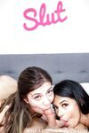 Serena Santos en Natalie Brooks delen een dikke, kloppende boom in bed