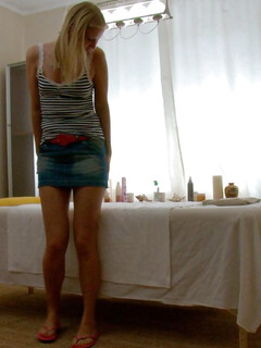 Donna Keller met de masseur