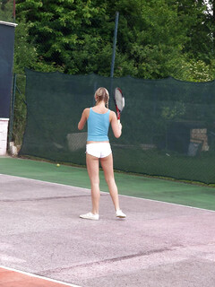 Heather Wild het sexy tennis meisje